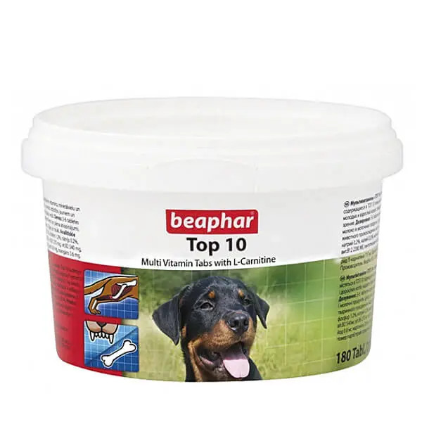 قرص تاپ تن سگ مولتی ویتامین بیفار – Beaphar Top 10 Dog Multivitamin