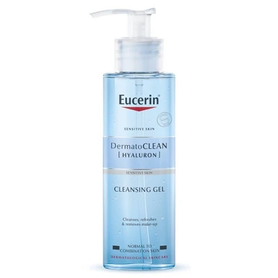 ژل شستشو و پاک کننده آرایش هیالورونیک اسید اوسرین مدل Dermato Clean حجم 200میل | پوست نرمال و مختلط