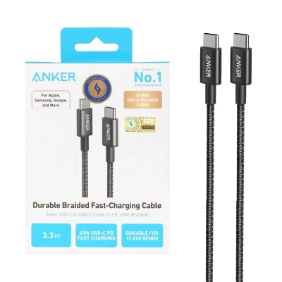 کابل شارژ فست ANKER Type-C to Type-C مدل A8752H11 - مشکی