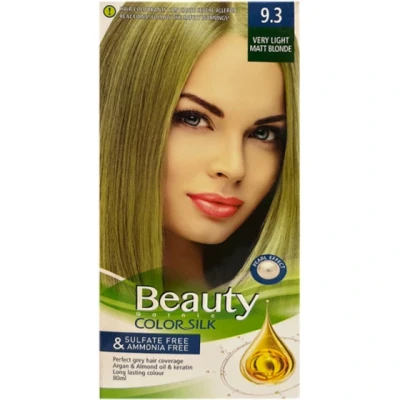 کیت رنگ مو زنانه فاقد سولفات و آمونیاک بیوتی شماره ۹.۳ بلوند زیتونی خیلی روشن (VERY LIGHT MATT BLONDE) حجم ۸۰ میل