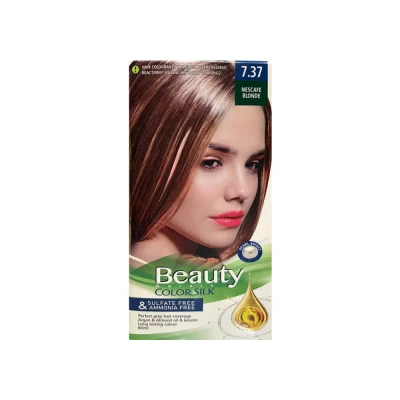 کیت رنگ مو زنانه فاقد سولفات و آمونیاک بیوتی شماره 7.37 رنگ NESCAFE BLONDE (بلوند نسکافه ای) حجم 80 میل