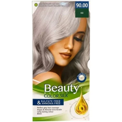 کیت رنگ مو زنانه فاقد سولفات و آمونیاک بیوتی شماره 90.00 رنگ ICE (یخی) حجم 80 میل