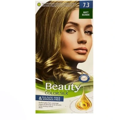 کیت رنگ مو زنانه فاقد سولفات و آمونیاک بیوتی شماره 7.3 رنگ MATT BLONDE (بلوند زیتونی) حجم 80 میل