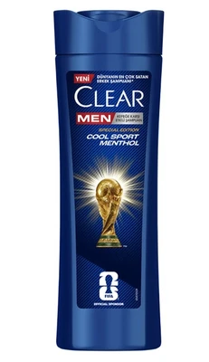 شامپو ضد شوره کلیر مردانه مدل Cool Sport Menthol حجم 330 میل(نسخه ویژه FIFA)